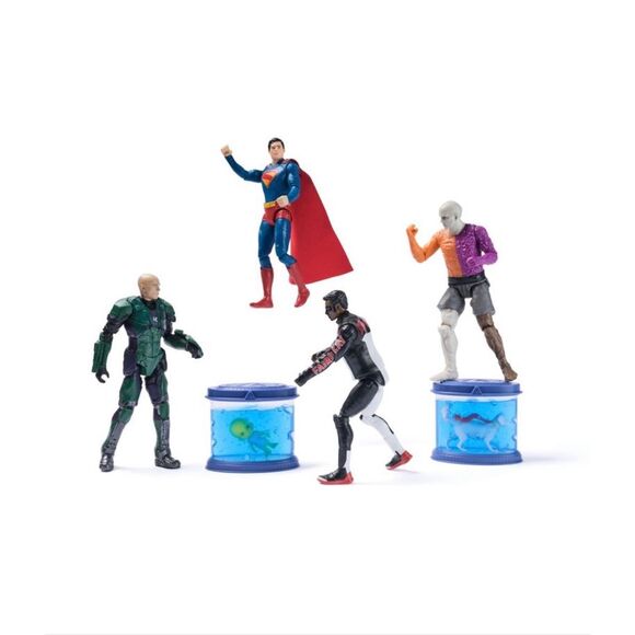 Superman DC Comics TRGX action figure set 6” 4 pack New in Box Luthorcorp lab L - Picture 3 of 5